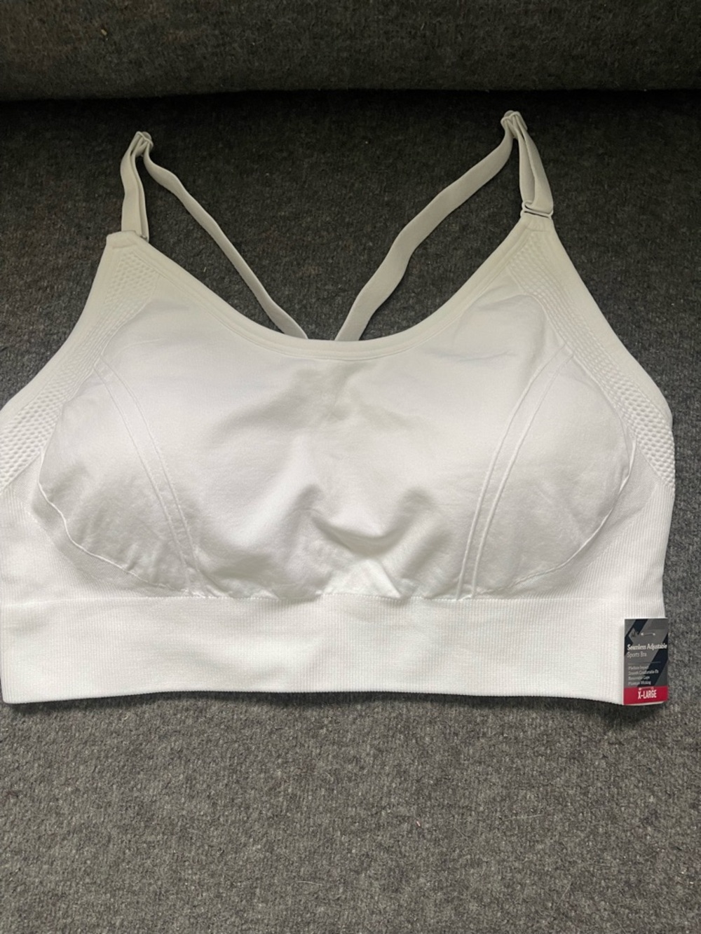 New! Seamless White Comfort Bralette - Medium Impact Support